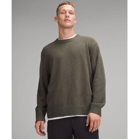 Lululemon Men’s Relaxed-Fit Knit Sweater – Size XXL Dark Forest - Picture 1 of 5